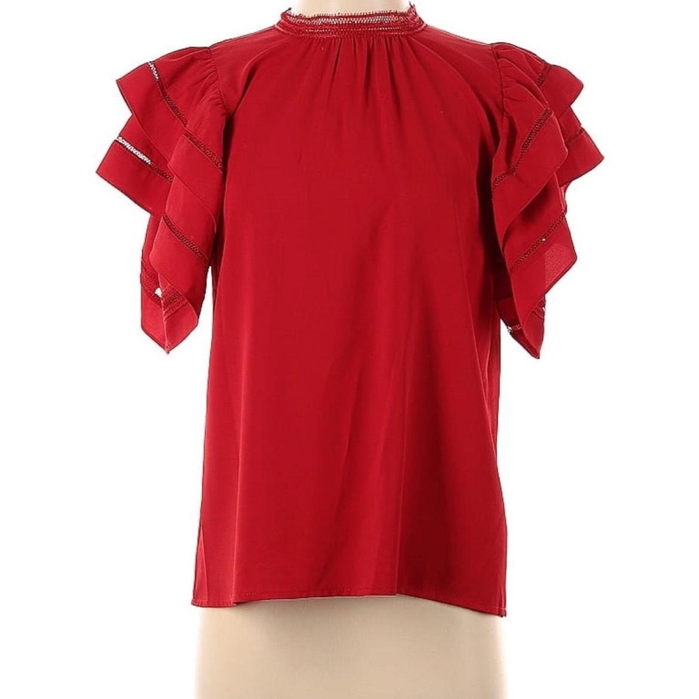 Flutter sleeve blouse